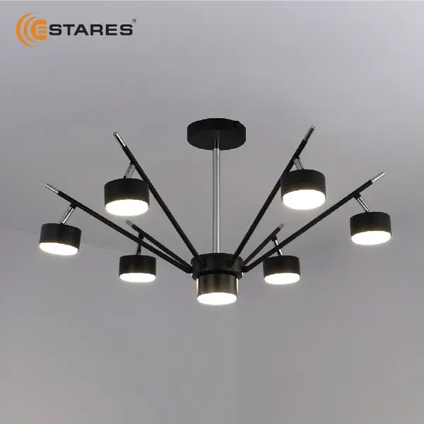 Люстра Estares Atena 7хGX53 R-750x350-BLACK/CHROME-220-IP20