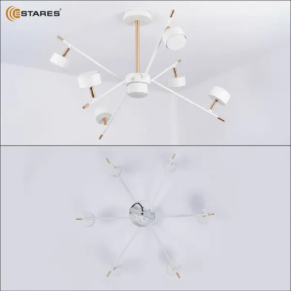 Люстра Estares Atena 7хGX53 R-750x350-WHITE/GOLD-220-IP20