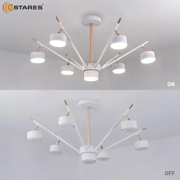 Люстра Estares Atena 7хGX53 R-750x350-WHITE/GOLD-220-IP20