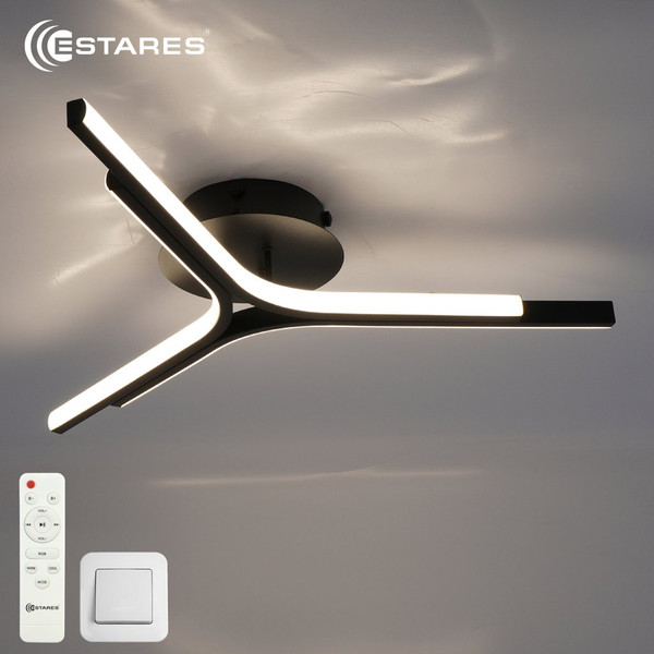 Люстра Estares Ruby 60W 3L-RC-600x90-BLACK/WHITE-220-IP20 - фото