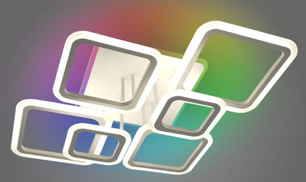 Люстра Estares Oval RGB 110W 7S-IRC-810x600x175-WHITE/WHITE-220-IP20 - фото