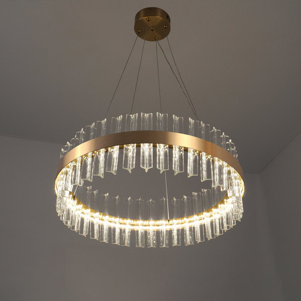 Люстра Estares Sofia 100W R-ON/OFF-500x1200-GOLD/CLEAR-220-IP20 - фото