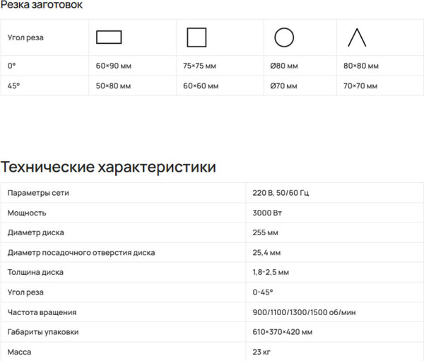 Отрезная пила Ravic RV255 по металлу