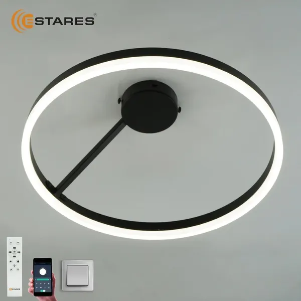 Люстра Estares Milagra 48W R-APP-500x170-BLACK/WHITE-220-IP20