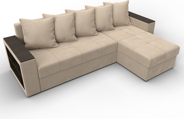 Диван угловой Лига Диванов Дубай Лайт универсальный / 114151