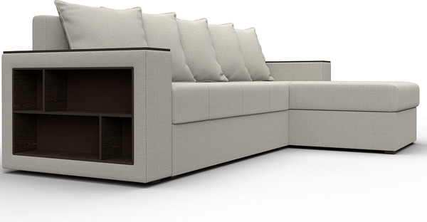 Диван угловой Лига Диванов Дубай Лайт универсальный / 121638