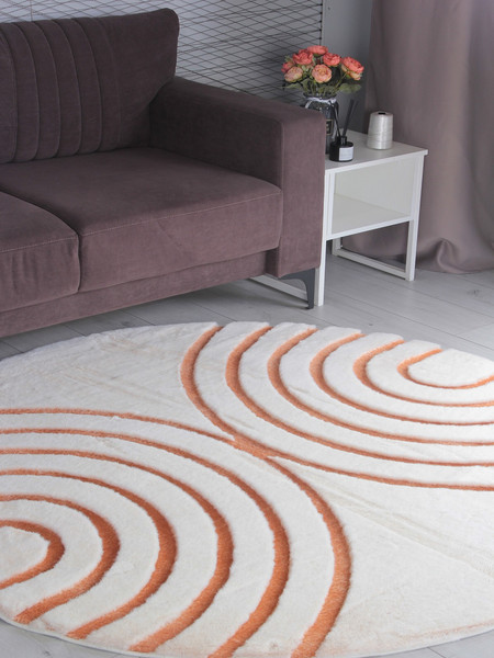 Коврик PIXEL Rabbit Carving PX4005-DAIRE-CREAM-TERRA