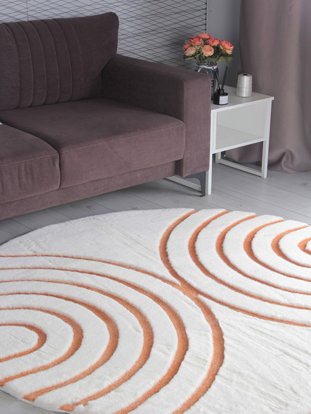 Коврик PIXEL Rabbit Carving PX4005-DAIRE-CREAM-TERRA