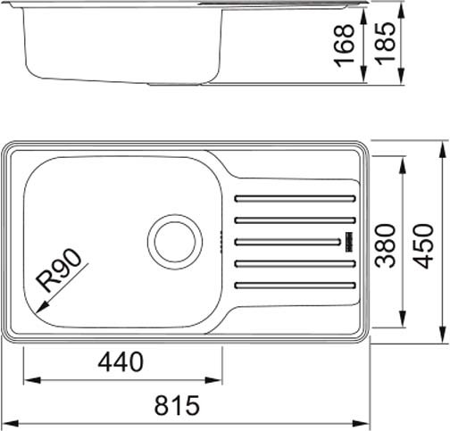Мойка кухонная Franke LNX 611-82 TL