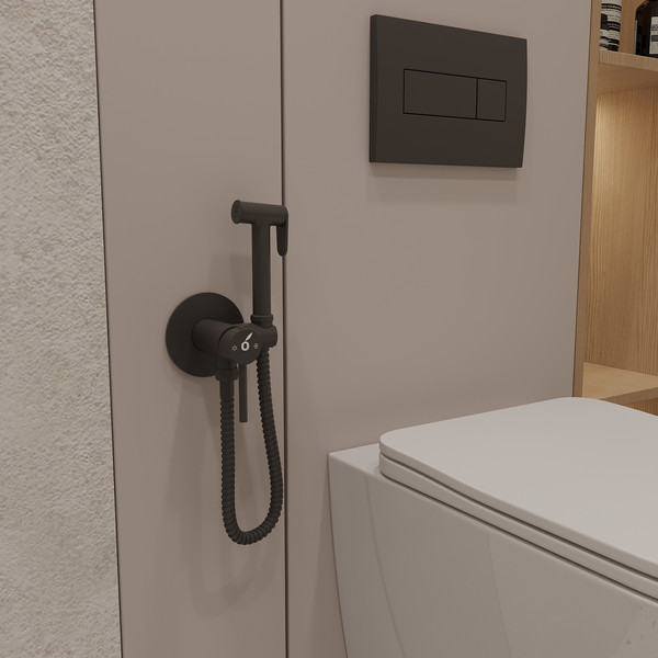 Гигиенический душ со смесителем Oliveeka OL-829902-MB