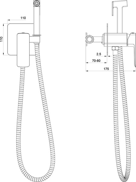 Гигиенический душ со смесителем Oliveeka OL-829003-CR (хром)