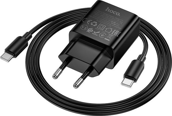 Зарядное устройство сетевое Hoco N76 + кабель Type-C-Type-C - фото
