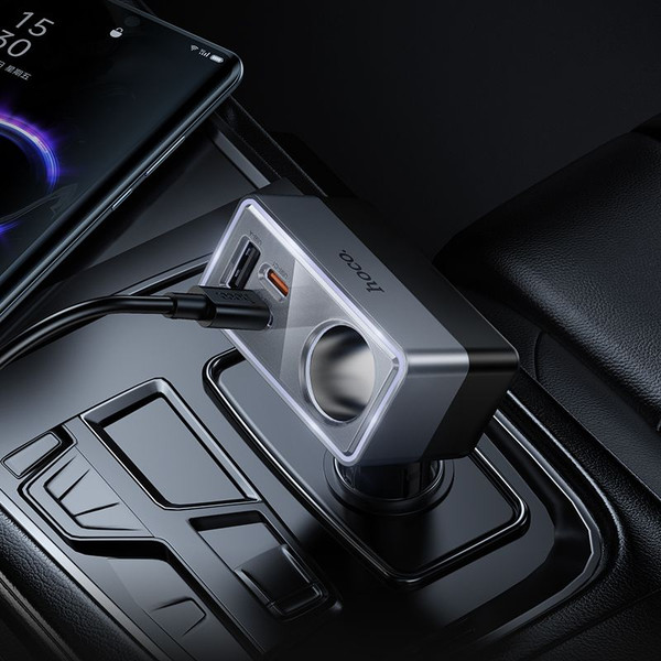 Адаптер питания автомобильный Hoco Z65A Smart