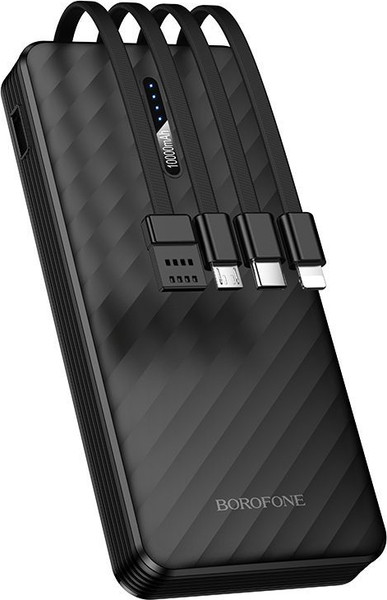Портативное зарядное устройство Borofone BJ84 10000mAh + 4 кабеля - фото