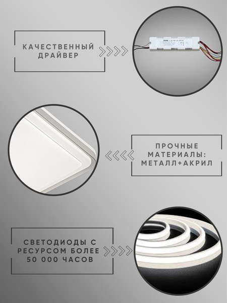 Потолочный светильник Aitin-Pro HY61040 2x60Вт 500x500 серый