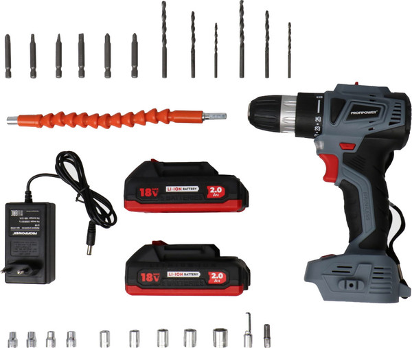 Аккумуляторная дрель-шуруповерт Profipower MKBL-18BT / E0147