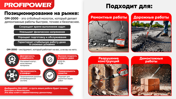 Отбойный молоток Profipower ОМ-2000 / E0301