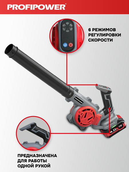Воздуходувка аккумуляторная Profipower DWDUB-20V / E0219M1