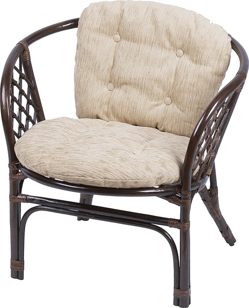 Кресло садовое Мебель Солнца 01/17В (темно-коричневый/бежевый) - фото