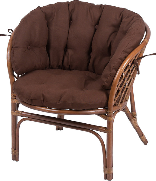 Кресло садовое Мебель Солнца Багама 01/17В (миндаль/бордово-коричневый) - фото