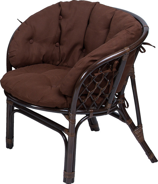 Кресло садовое Мебель Солнца Багама 01/17В (темно-коричневый/бордово-коричневый) - фото