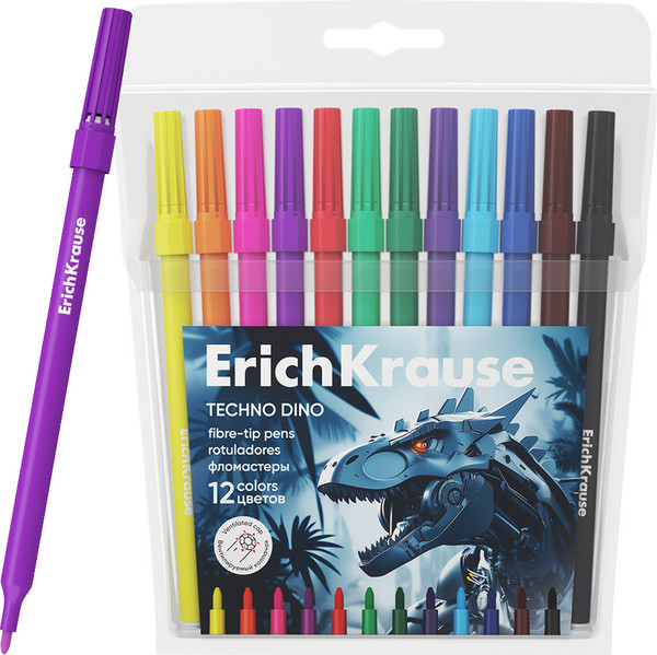 Фломастеры Erich Krause Techno Dino / 65030 - фото
