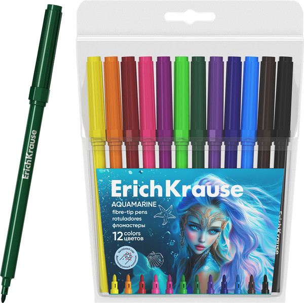 Фломастеры Erich Krause Aquamarine / 65184