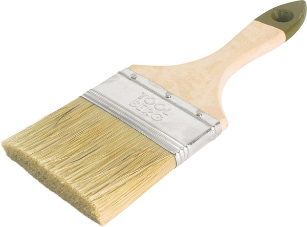 Кисть малярная Toolberg Плоская Микс стандарт 75мм деревянная рукоятка