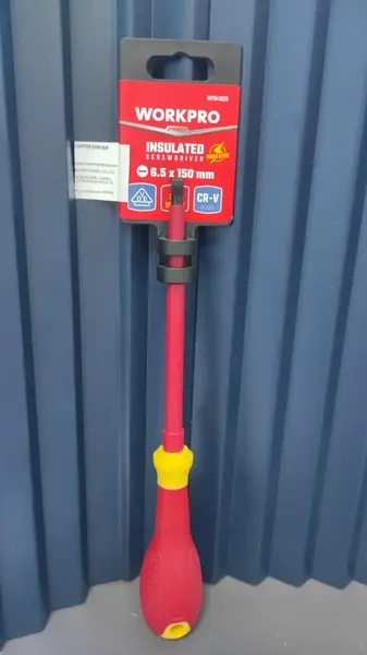 Отвертка Workpro VDE 6.5x150мм / WP341026