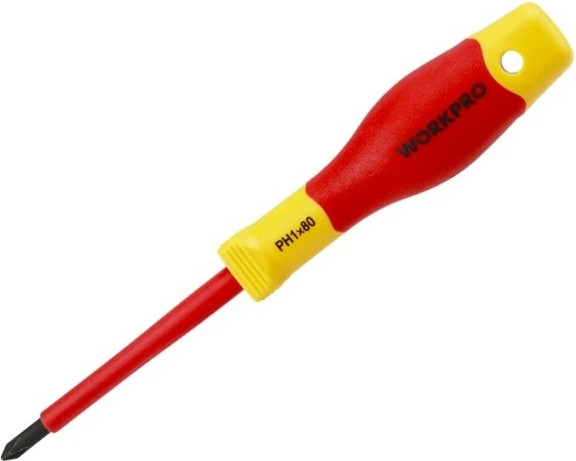 Отвертка Workpro VDE PH1x80мм / WP341008 - фото