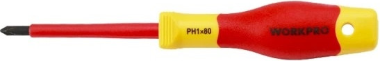 Отвертка Workpro VDE PH1x80мм / WP341008