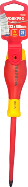 Отвертка Workpro VDE PZ3x150мм / WP341022 - фото