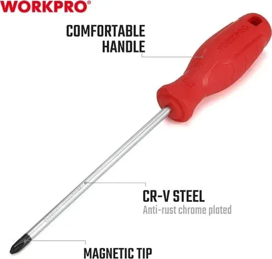 Отвертка Workpro PH2х100мм / WP221009