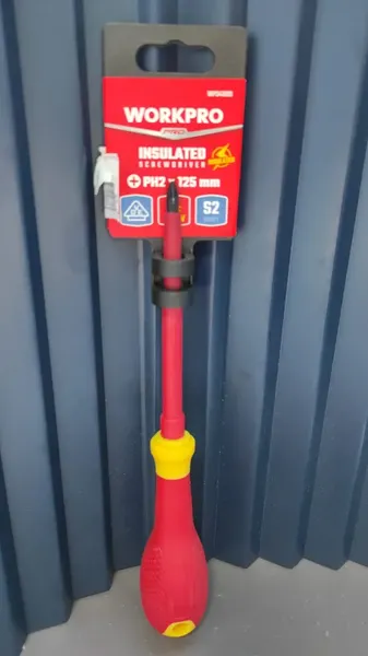 Отвертка Workpro VDE PH2x125мм / WP341029