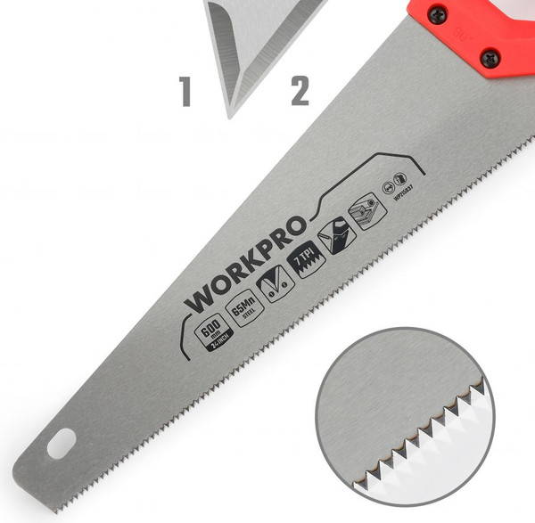 Ножовка Workpro 600мм / WP215037