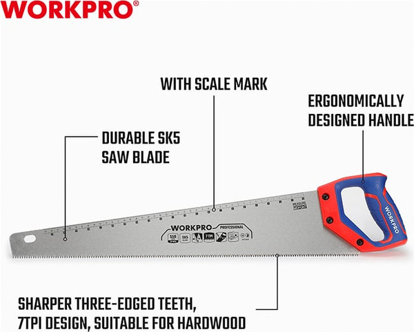 Ножовка Workpro 550мм / WP215008