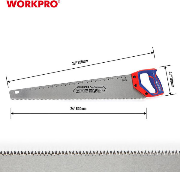 Ножовка Workpro 600мм / WP215009