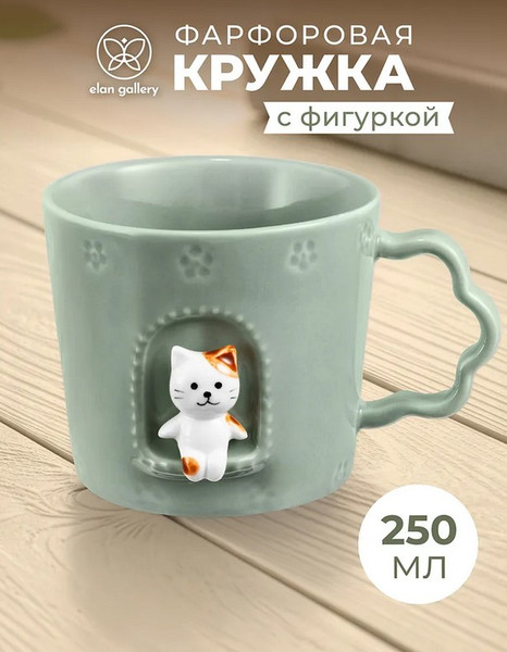 Кружка Elan Gallery Котенок в домике / 330982