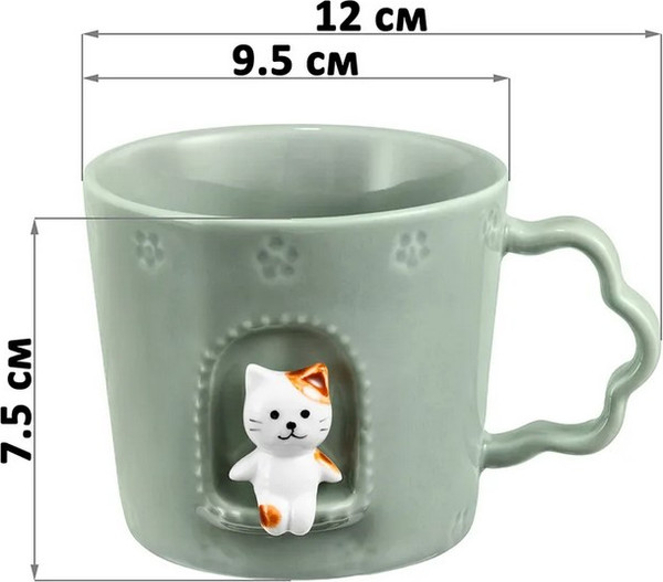 Кружка Elan Gallery Котенок в домике / 330982