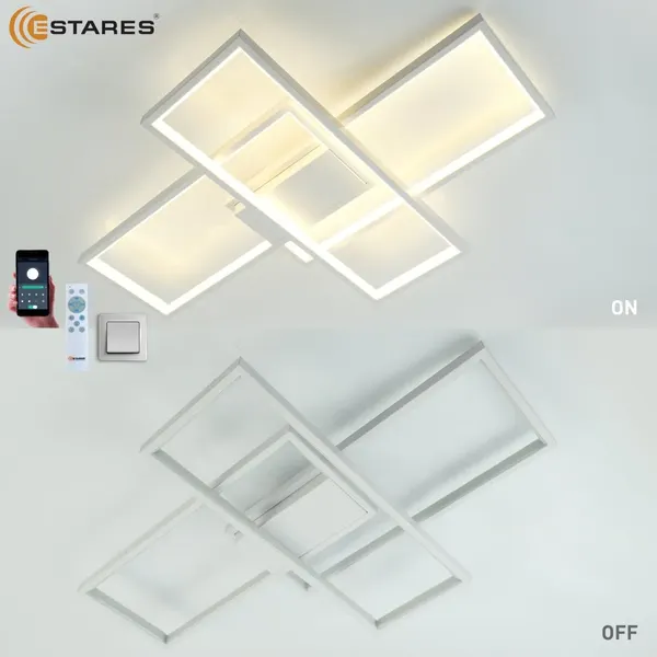 Люстра Estares Sven 85W 3S-APP-690x470x80-WHITE/WHITE-220-IP20