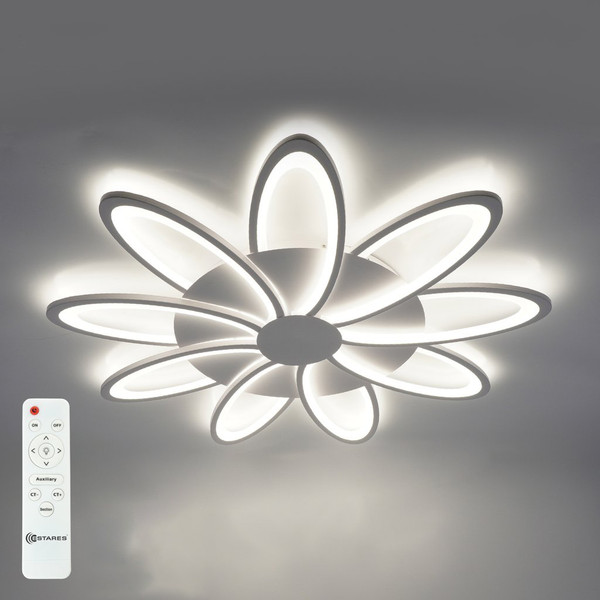 Люстра Estares Lorena 150W 9R-RC-840x55-WHITE/WHITE-220-IP20 - фото