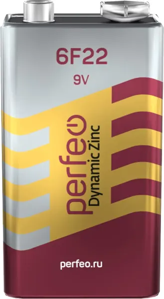 Комплект батареек Perfeo Dynamic Zinc 6F22/1SH