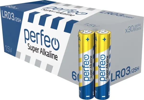Комплект батареек Perfeo Super Alkaline LR03/2SH - фото