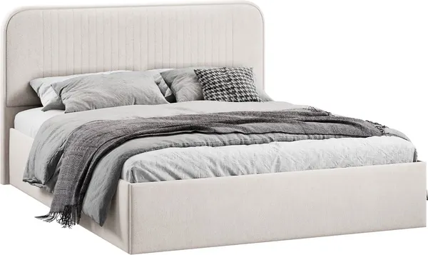 Двуспальная кровать ТриЯ Тиффани с ПМ и заглушиной Тип 1 160x200  - фото