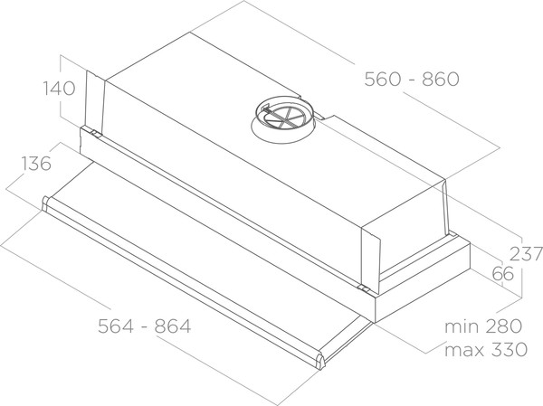 Вытяжка скрытая Elica Ciak 2.0 GR/A/60