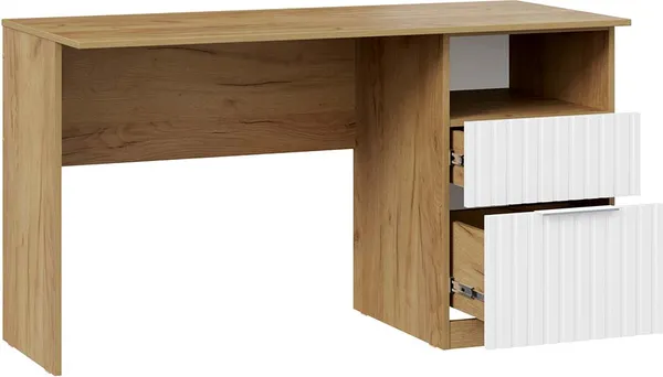 Письменный стол ТриЯ Хилтон 1350 Тип 3 / 290017 (дуб крафт золотой/белый матовый)