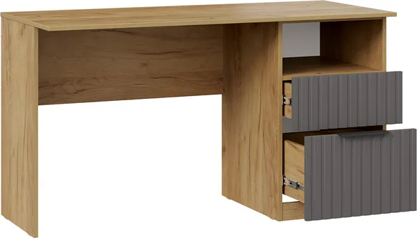 Письменный стол ТриЯ Хилтон 1350 Тип 3 / 290018 (дуб крафт золотой/графит матовый)