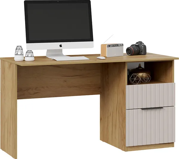 Письменный стол ТриЯ Хилтон 1350 Тип 3 / 290019 (дуб крафт золотой/мокко матовый)