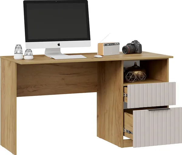 Письменный стол ТриЯ Хилтон 1350 Тип 3 / 290019 (дуб крафт золотой/мокко матовый)