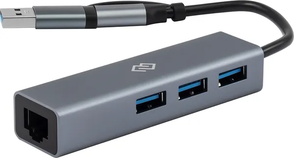 Док-станция для ноутбука Digma DHUB-LAN-4PORT